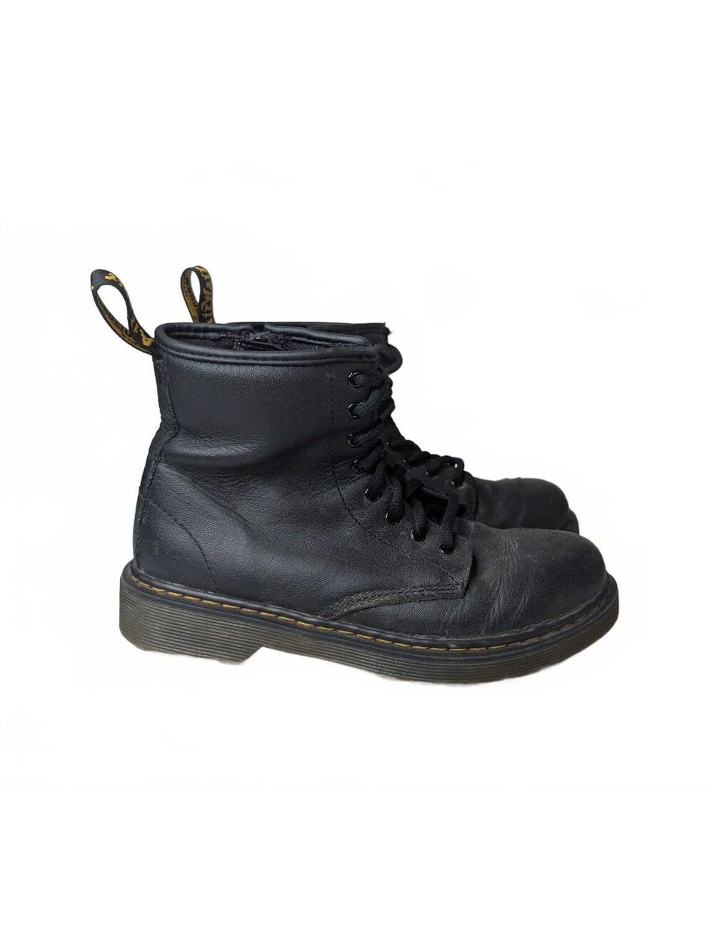 Dr. Martens 1460 Junior Combat Boots Black Leather Size US 5